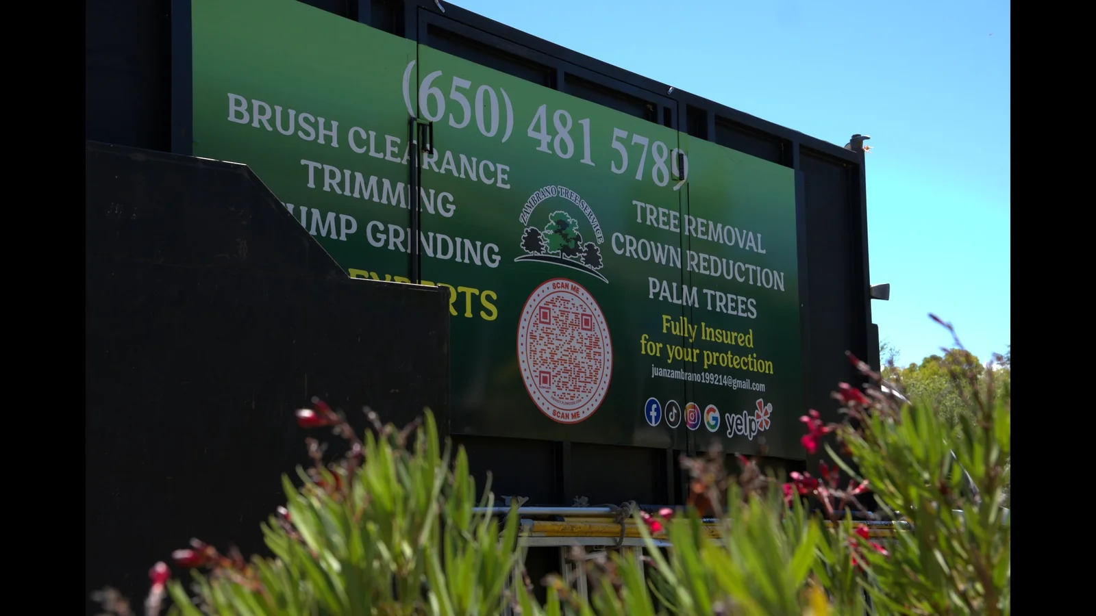 Zambrano Tree Service truck signage listing services